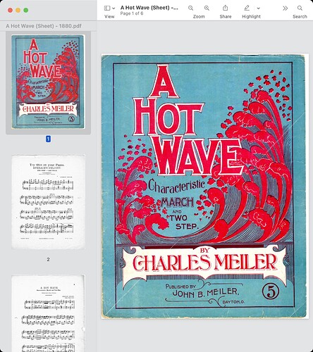 1880 - A Hot Wave (Sheet)