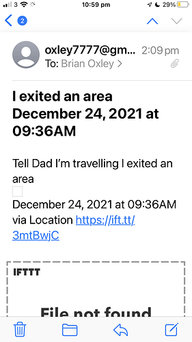 I exited an area December 24, 2021 at 0936AM