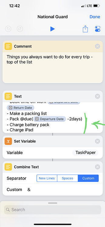 taskpaper format for omnifocus