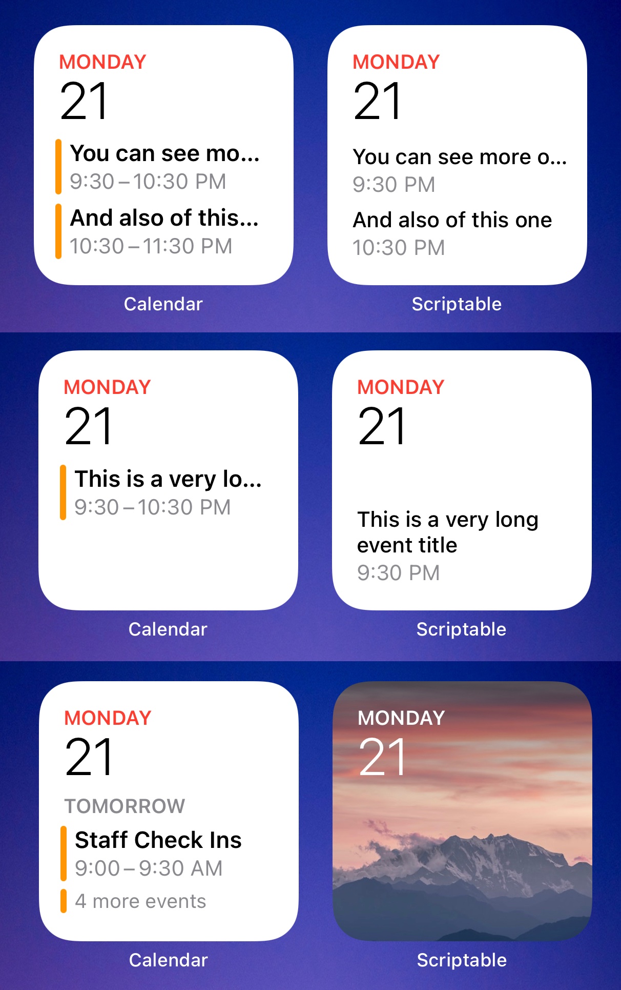 Custom Calendar Widget Scriptable Automators Talk