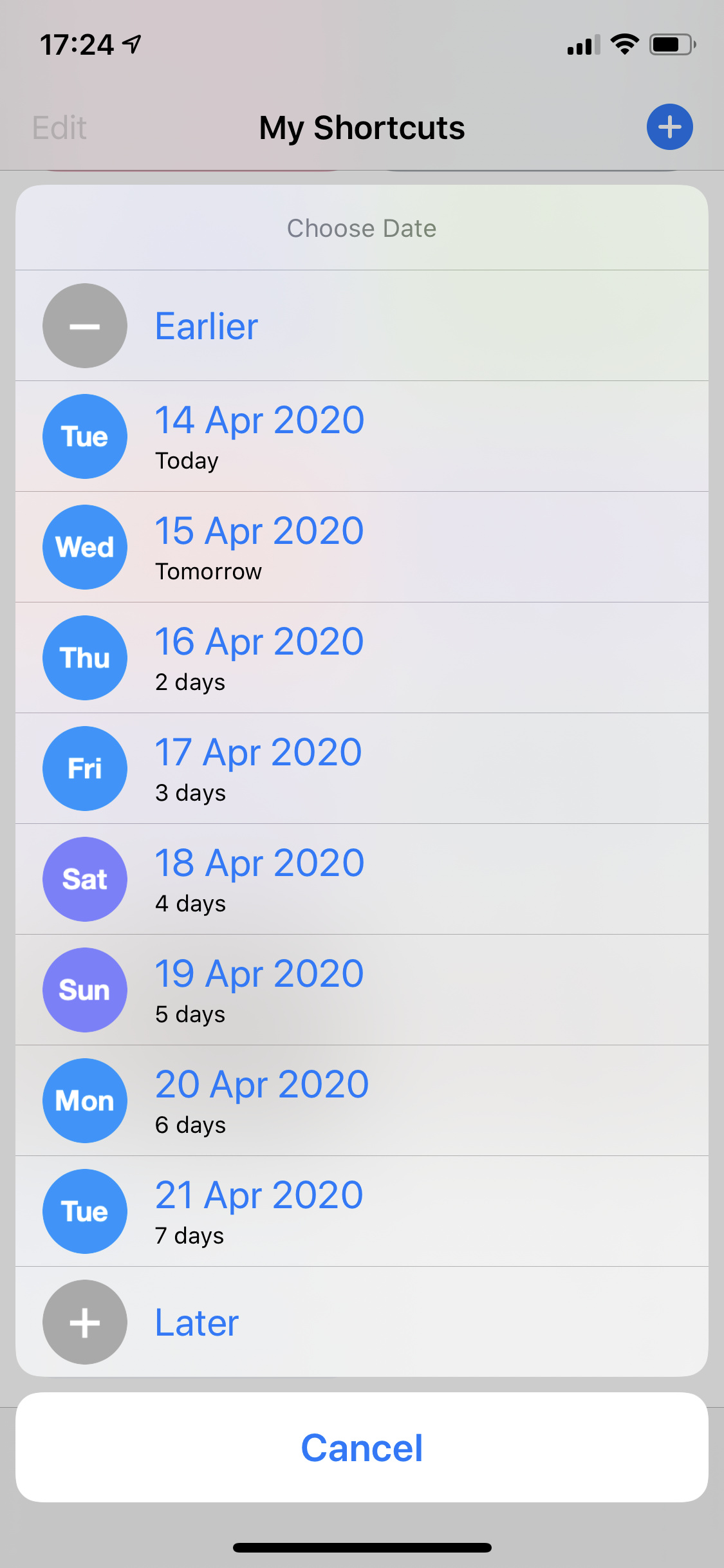 Relative Date Picker Shortcuts Automators Talk